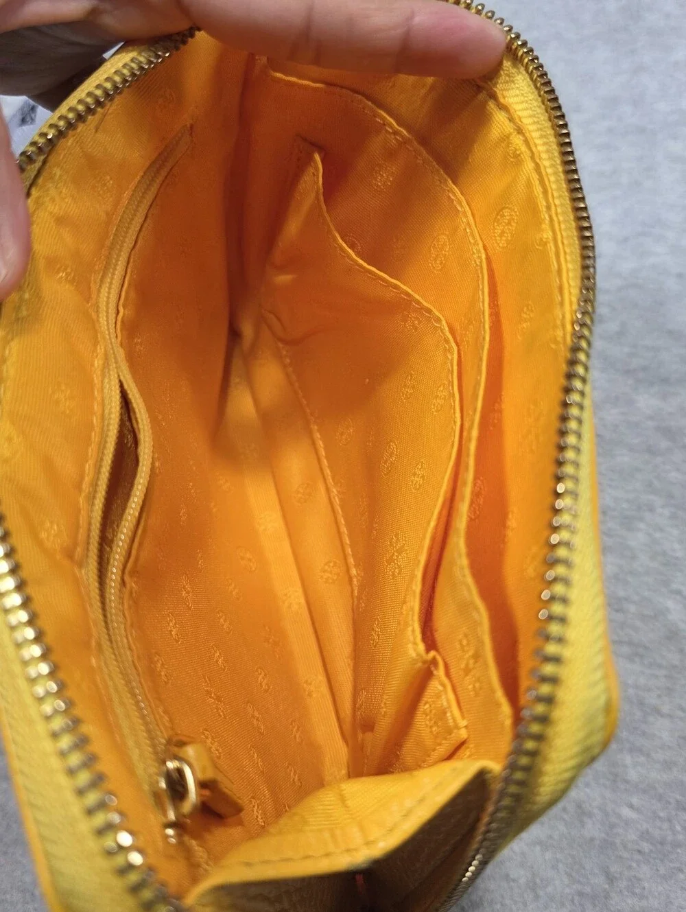Tory Burch Yellow Wristlet Wallet Pouch